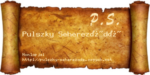 Pulszky Seherezádé névjegykártya